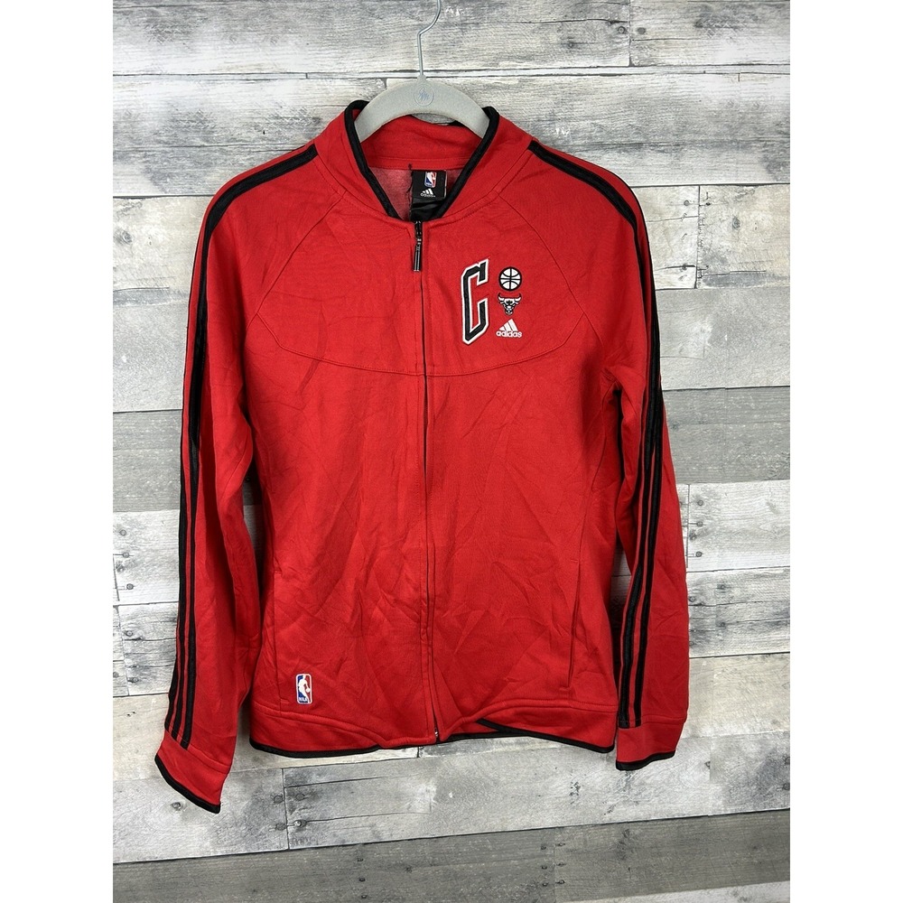 Adidas 2012 Chicago Bulls Track Jacket Women's Size Small Red